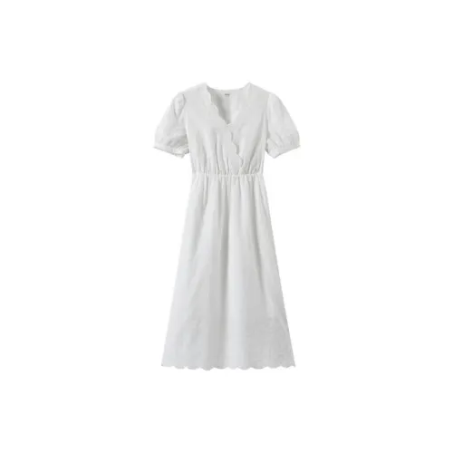 Inman Short-Sleeved Dresses Women's Pearl White