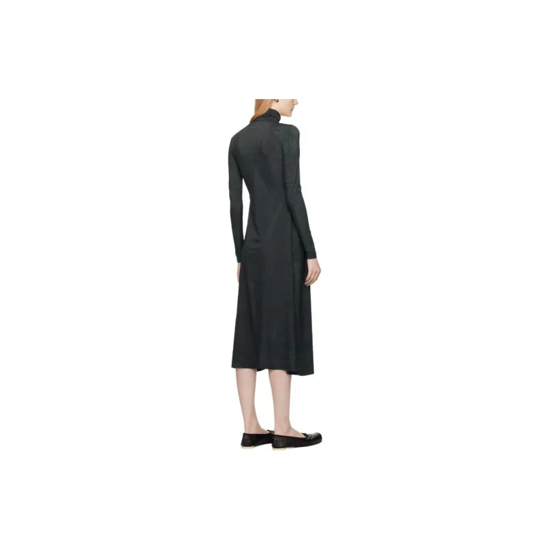 MM6 Maison Margiela Long Sleeved Dresses Women's Dark Green-1