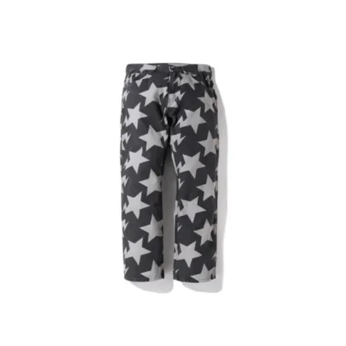 A BATHING APE Sta Pattern Loose Fit Denim Pants