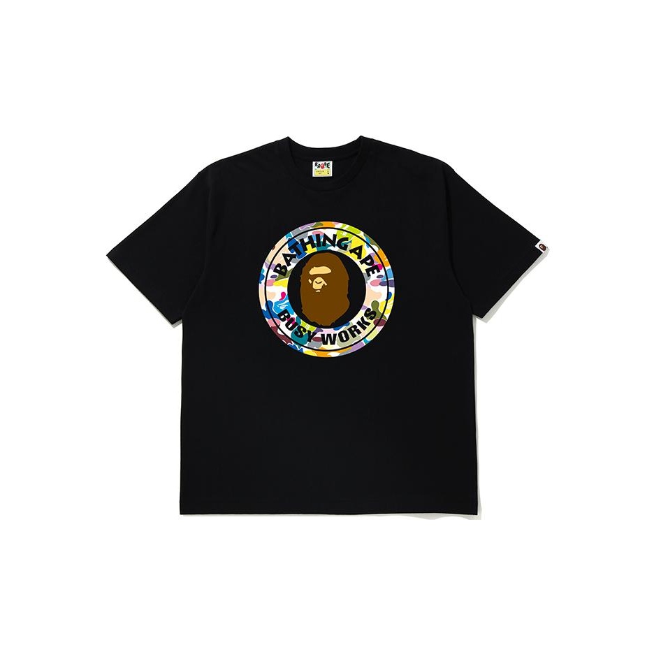 A BATHING APE Multi Camo Busy Works Relaxed Fit Tee POIZON