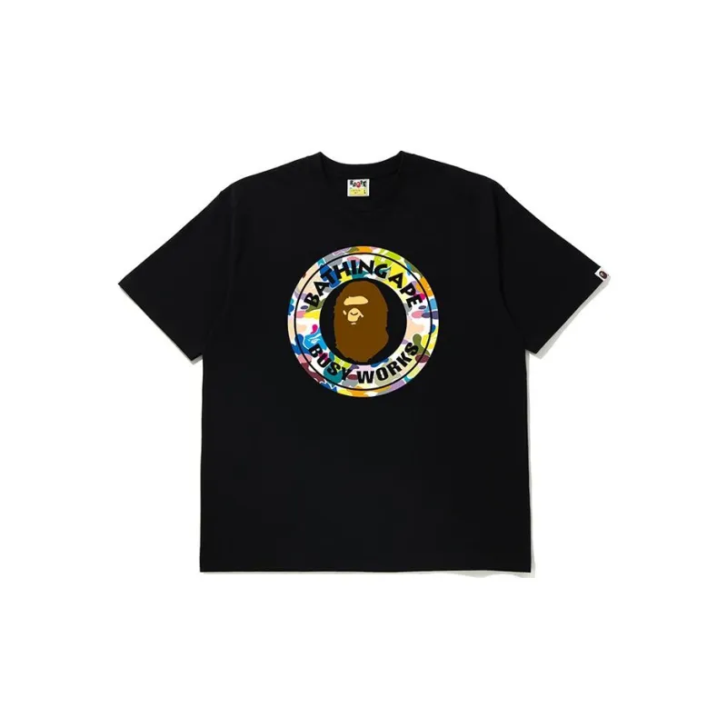 A BATHING APE Multi Camo Busy Works Tee-0
