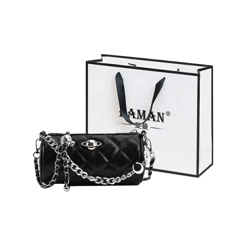 FAMAN PU Crossbody Bag Regular Women's White/Silver/Black-10