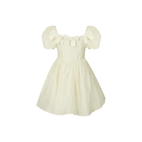 TAMMY TANGS Short Sleeved Dress Women's Apricot
