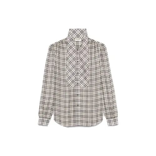 SAINT LAURENT Shirts Women's Black/Gray Plaid