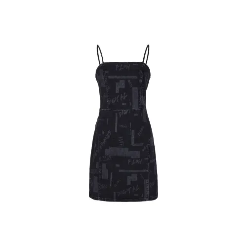 URBAN REVIVO Sleeveless Dresses Women's Jet Black