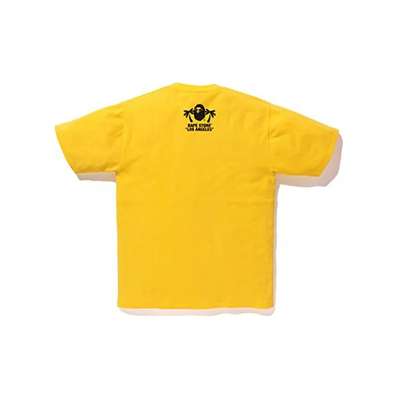 A BATHING APE Head Series T Shirt Men's Yellow-1