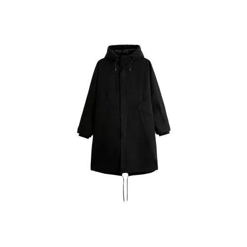 ZARA Trench Coats Men Black