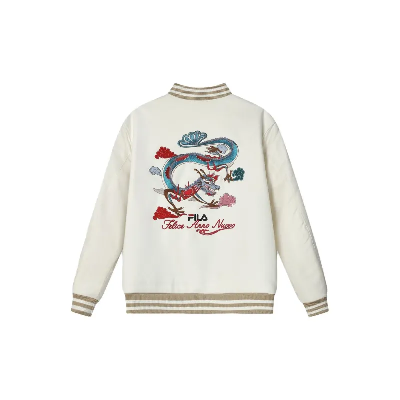 FILA Dragon Series Baseball Jerseys Men Porcelain White-1