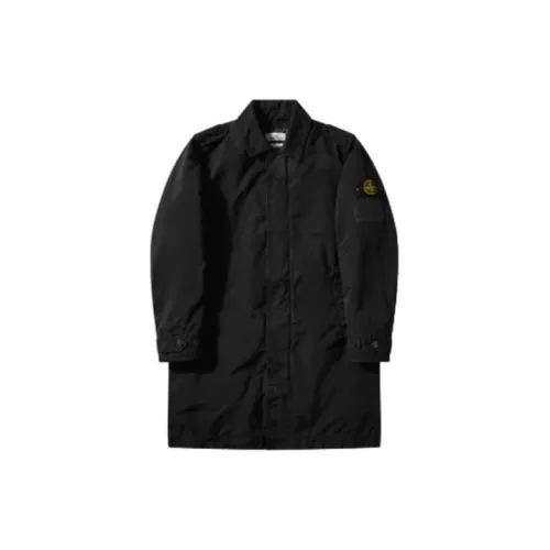 STONE ISLAND X DSM Co-brand Trench Coats Unisex Black