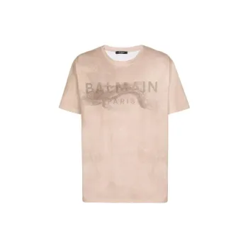 BALMAIN Logo Printed T Shirt
