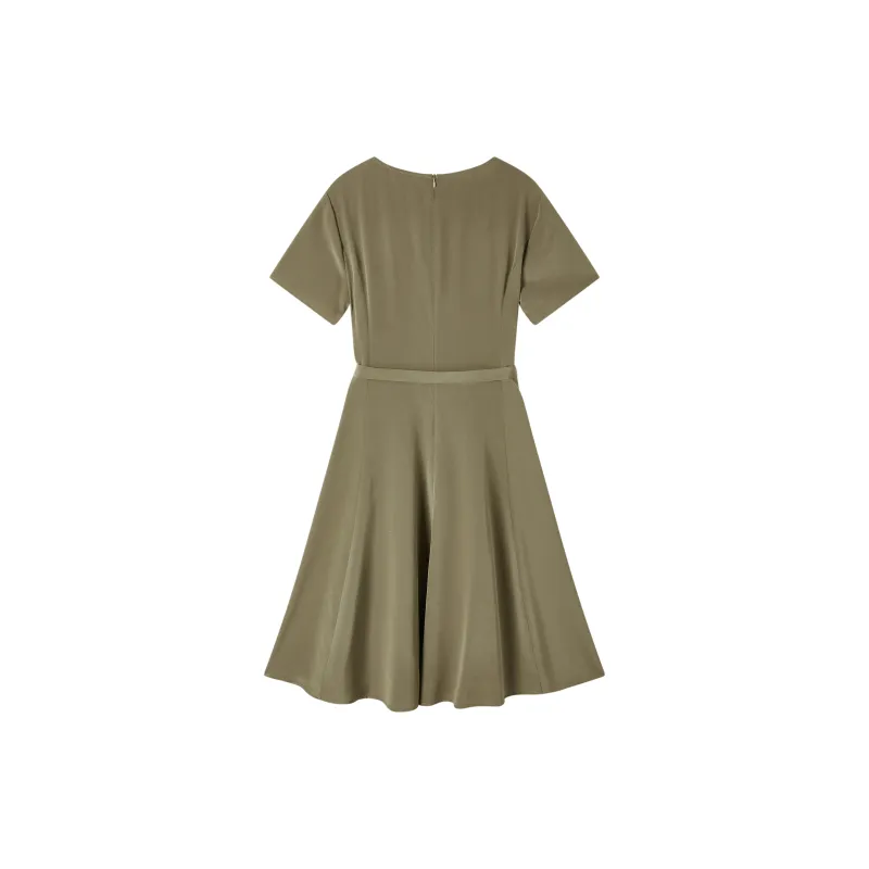 FINITY Short Sleeved Dresses Women's Khaki Yellow-1