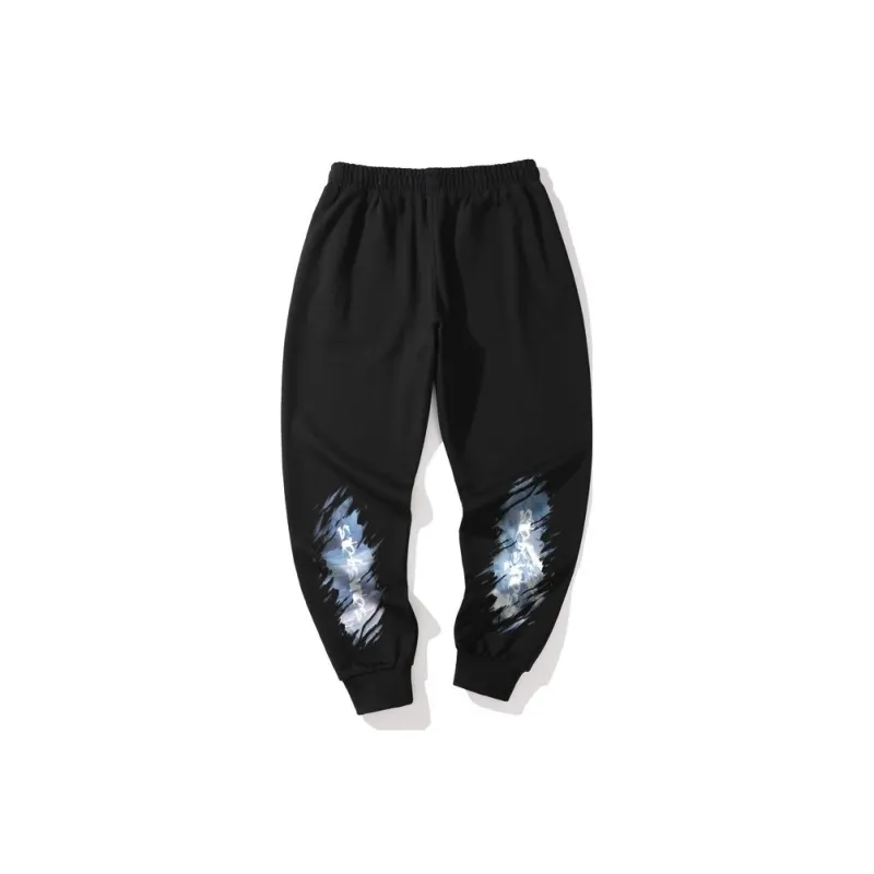SANSYAS Knitted Sweatpants Unisex Black-1