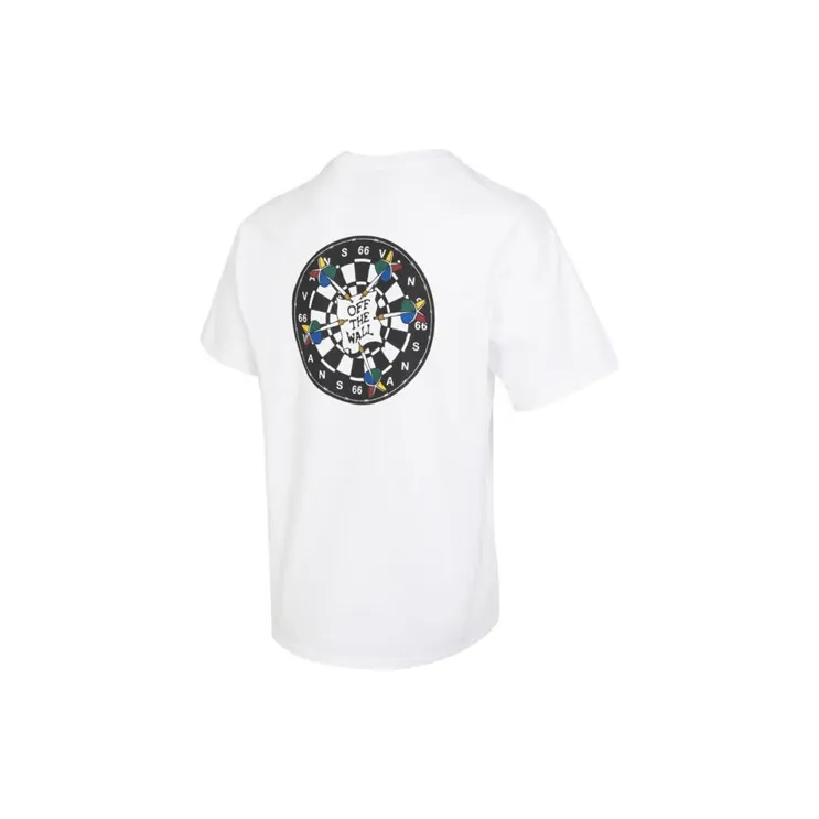 Vans Dart Board SS T Shirts Men White-1