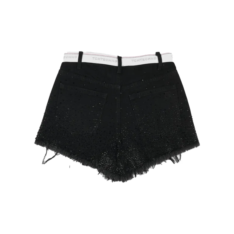 TCH Denim Shorts Women's Black-1