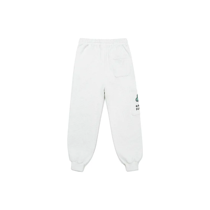 Guuka x AGAHO Casual Pants Unisex Floral Apricot-1