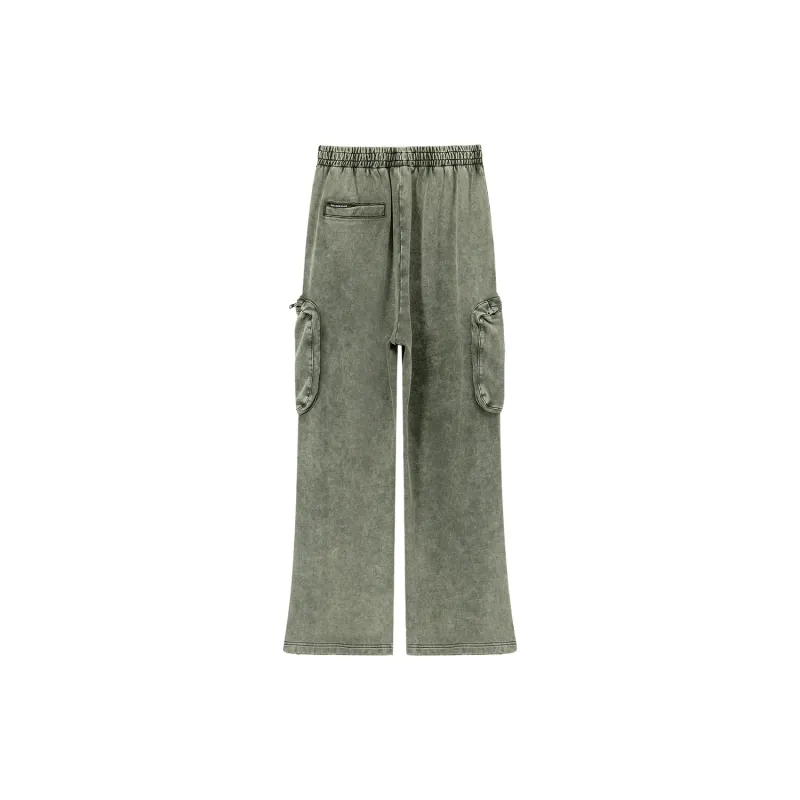 NO ONE ELSE Casual Pants Unisex Olive Green-1