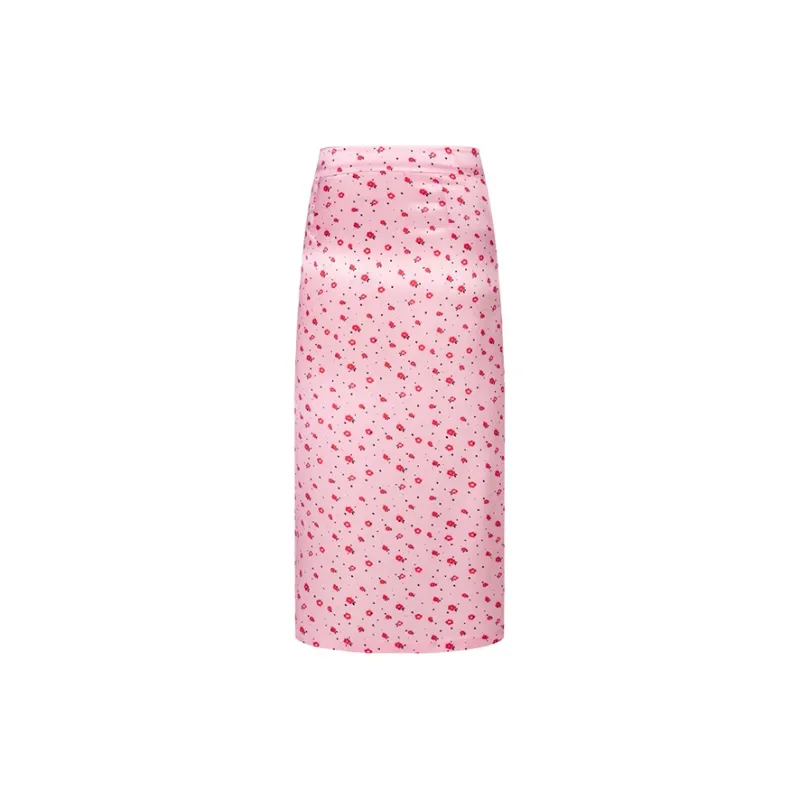 HERLIAN Casual Long Skirts Women's Pink-1