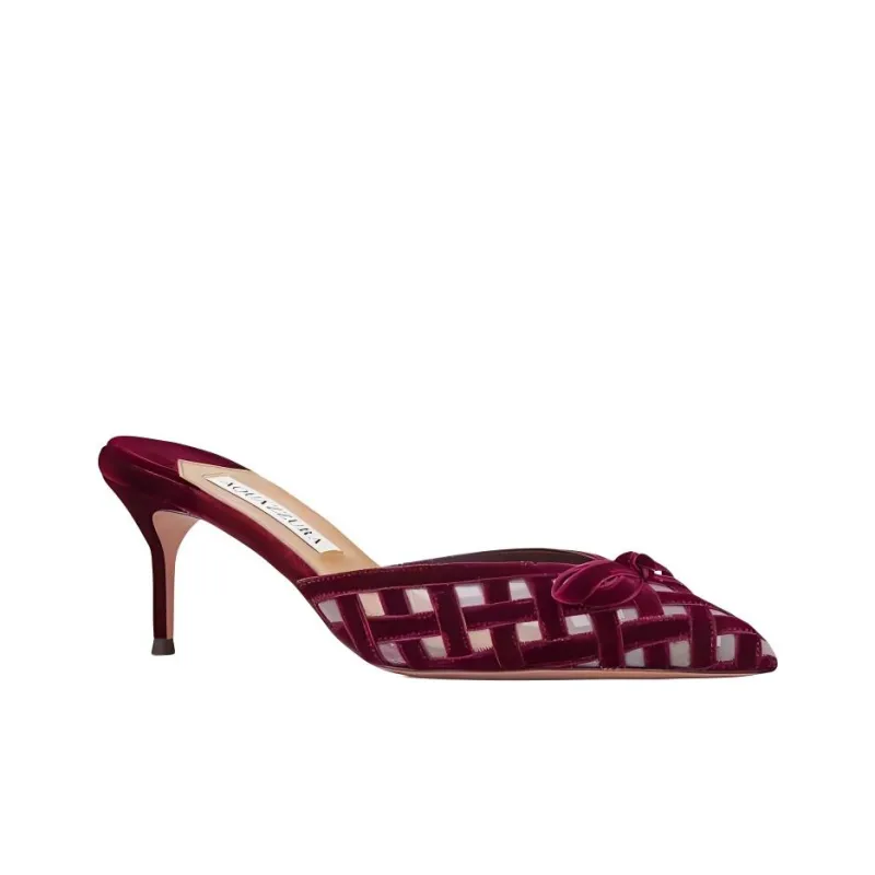 AQUAZZURA Closed Toe Slippers 6.5cm Women's Pink-3