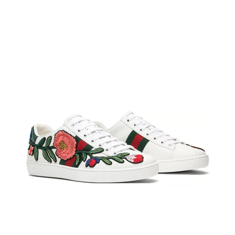 GUCCI Women's Ace Embroidered 'Floral' Women's-2