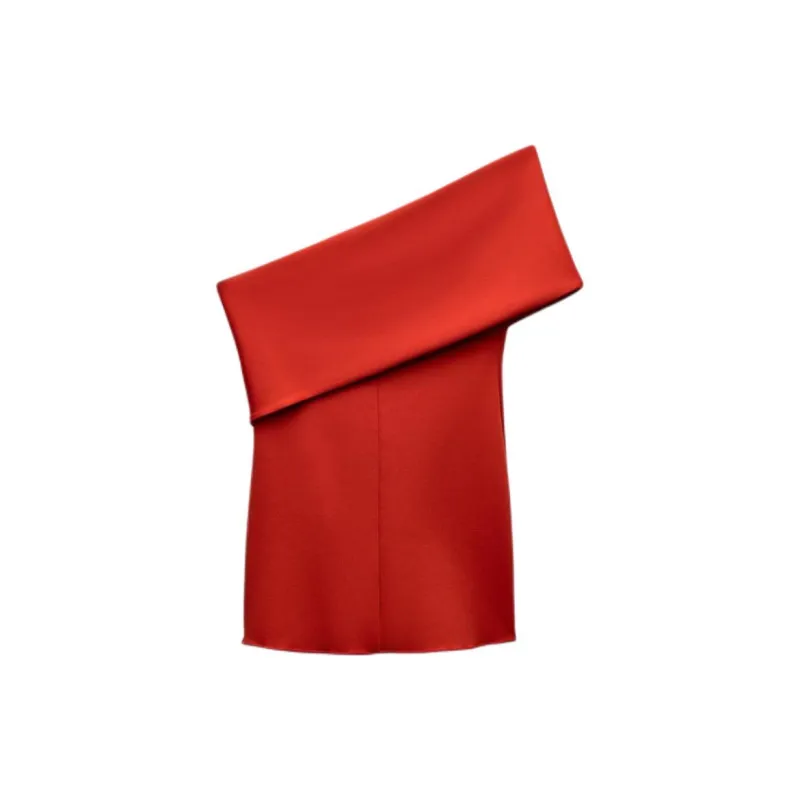 ZARA Tank Tops Women's Red-1