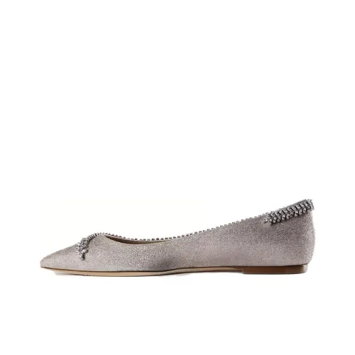 Jimmy Choo ROMY Casual Single Shoes Women's Silver