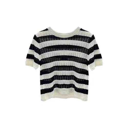 ENEESSI Knitwear Women's Black/White Stripes