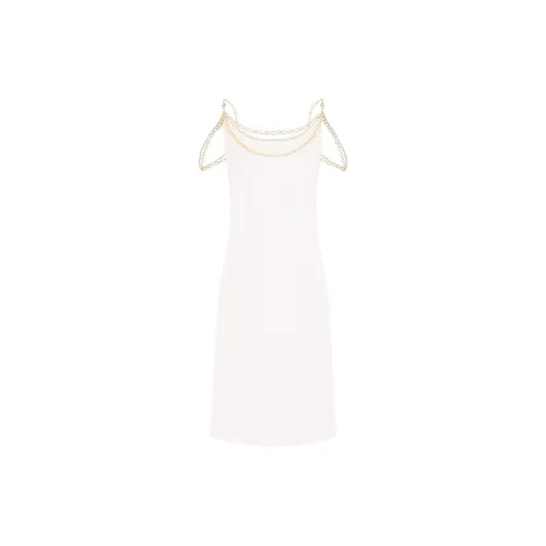 Rabanne Chain-straps Silk Midi Dress