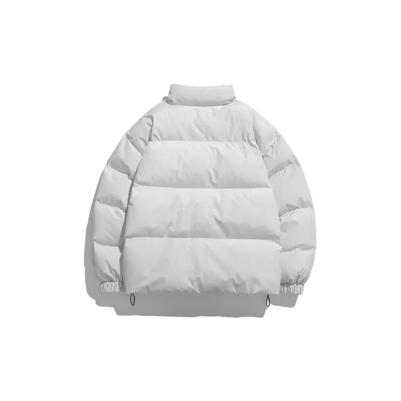 C1RCA American Minimalist Style Solid Color Basic Stand Collar Puffer Jacket Unisex-5