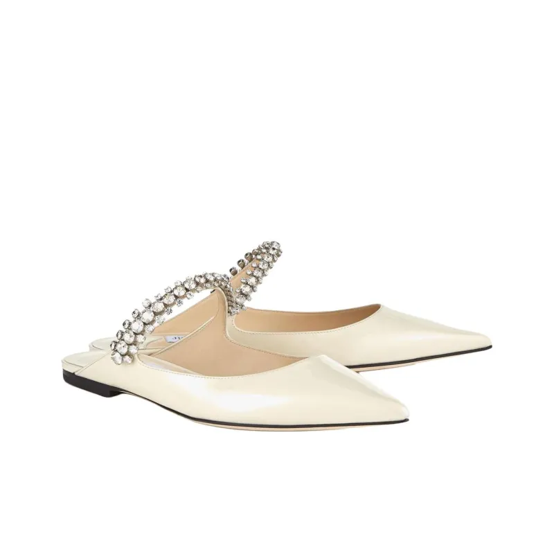 Jimmy Choo Bing Closed Toe Slippers Women's Linen-2