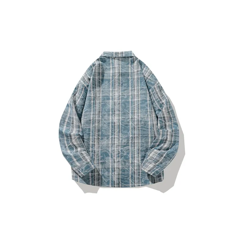 PANDA BASE Shirt Unisex Blue Plaid-1