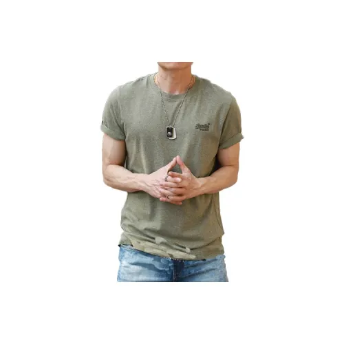 SUPERDRY T-Shirts Men Olive Green