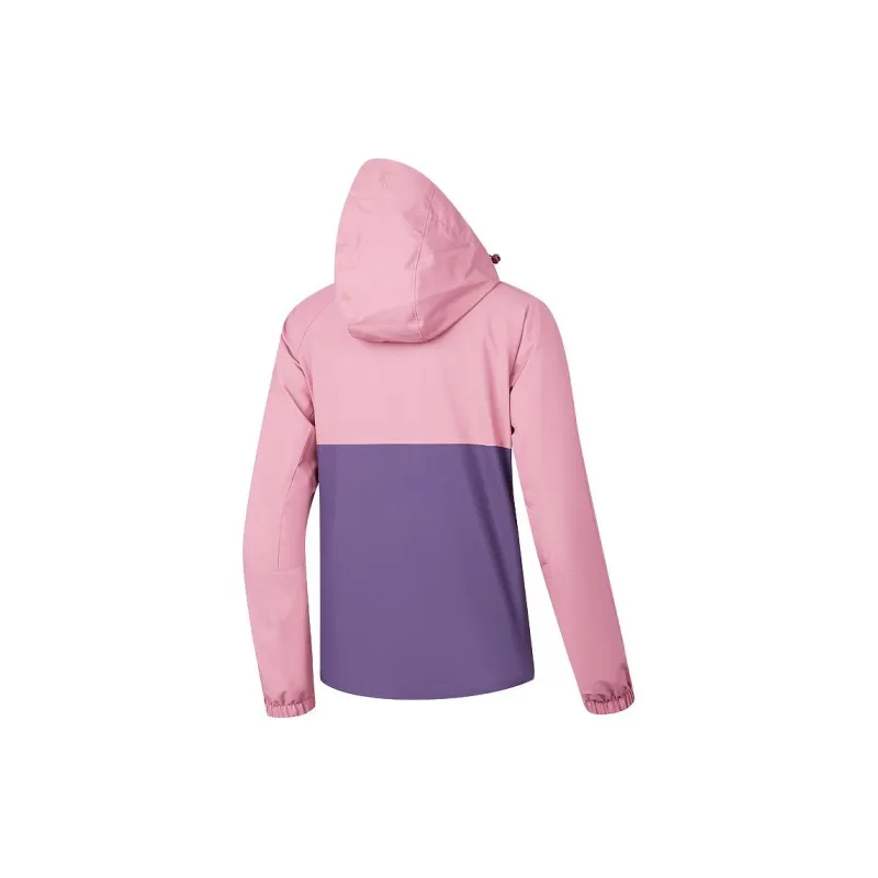 QIAODAN Windbreaker Jackets Women's Hollyhock Colour/Dark Grey Violet-1