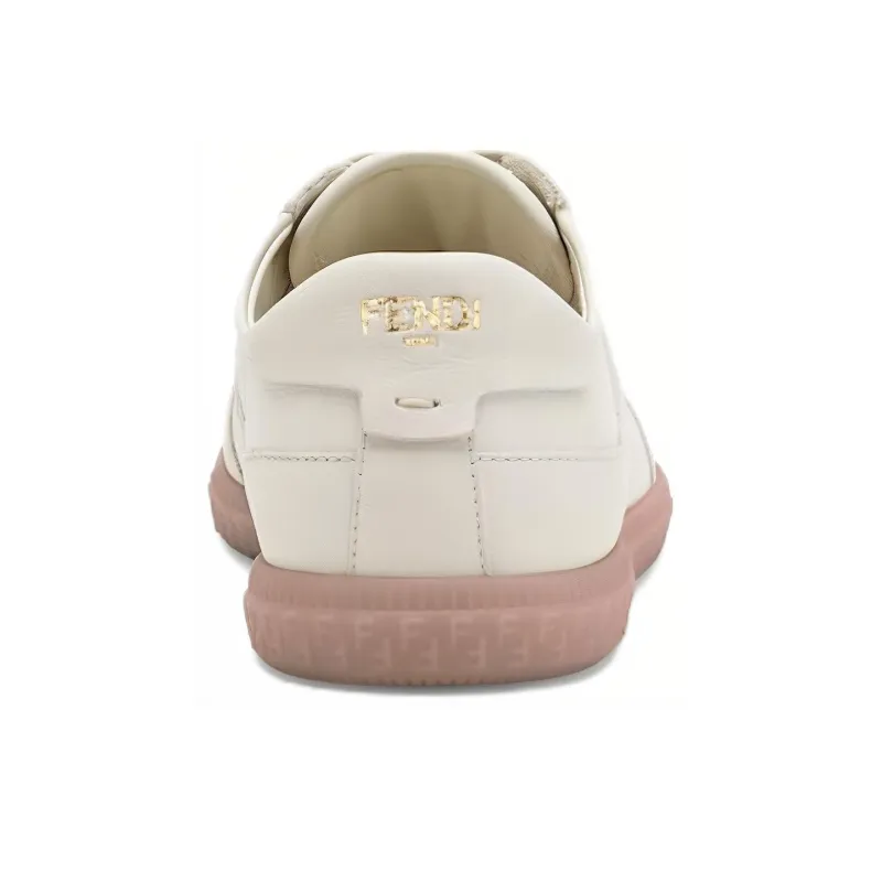 FENDI Low Top Skateboard Shoes Women's White-4