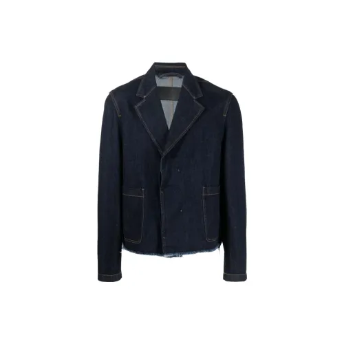 Lanvin Denim Jackets Men Blue