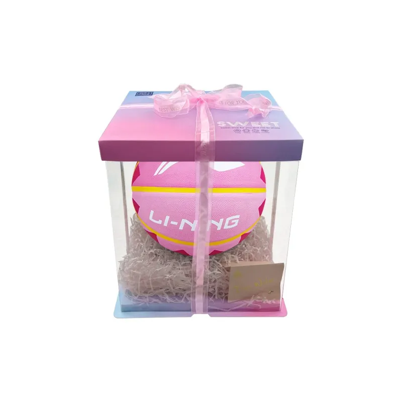 LiNing Rubber Basketball Pink Size 7 Training Unisex-17