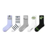 American Racing Trendy Socks C Set-5 Pack[7A Antibacterial, Original New Arrival]
