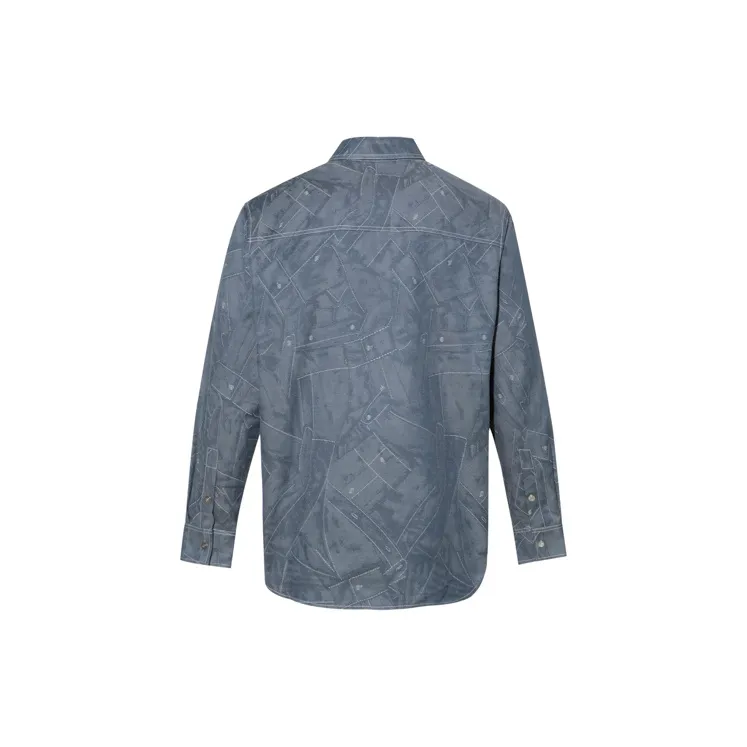 RARE Long Sleeved Shirts Men's Blue-2