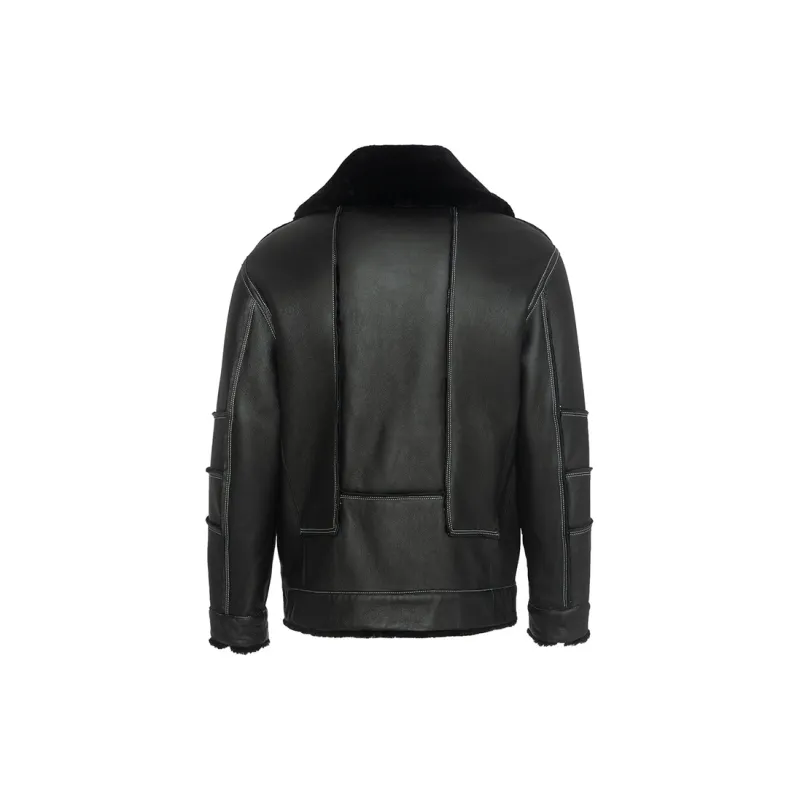 ANDREW MACKENZIE Leather Jacket Men's Black-1