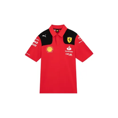 PUMA Scuderia Ferrari Polo Shirts Unisex Race Red