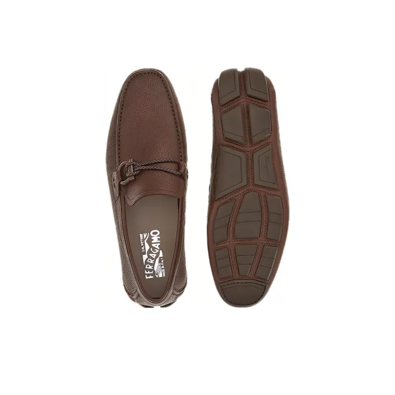 FERRAGAMO Gancini-ornament Driver Loafers-4