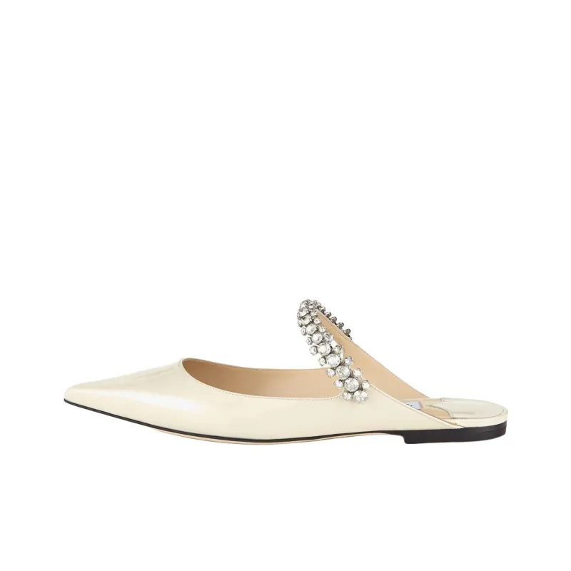 Jimmy Choo Bing Closed Toe Slippers Women's Linen-0