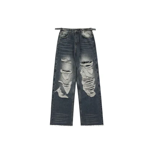 NANDCHN Jeans Women's Dark Blue