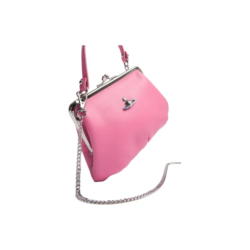 Vivienne Westwood Granny Frame Nappa Leather Handbag Wallet Women's Pink-2