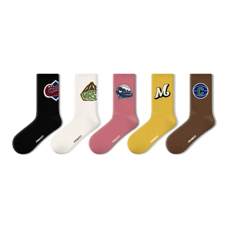 Primeet Mid Calf Socks Fall Unisex 5 Pack-50