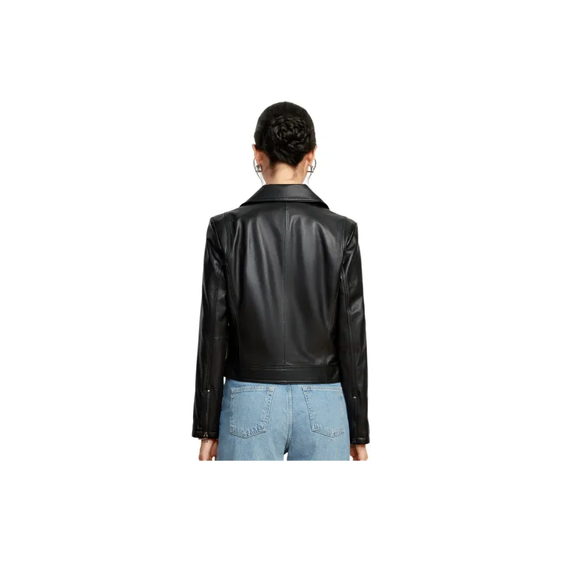 FORTEI Leather Jacket Women's Black-0