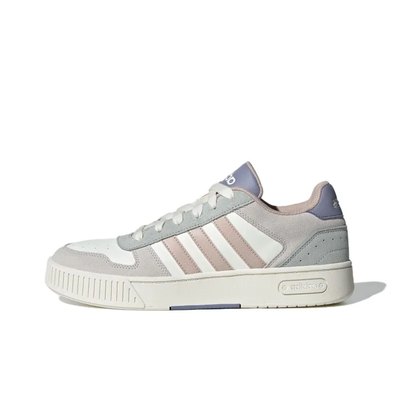 Adidas Anti Slip Wear Resistant Low Top Skateboard Shoes Unisex White Gray-0