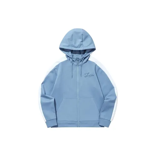 QIAODAN Jackets Women's Ceramic Gray Blue/Jordan White