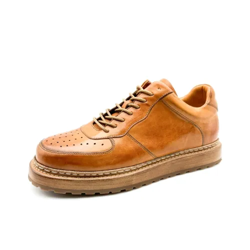 FOR YOU Casual Shoes Men's Yellow Brown Gift Box Set