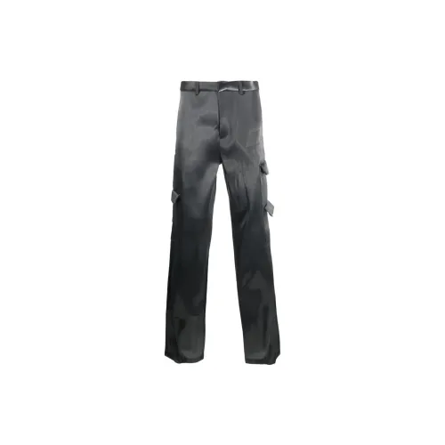 HELIOT EMIL Liquid Metal Straight-leg Cargo Trousers