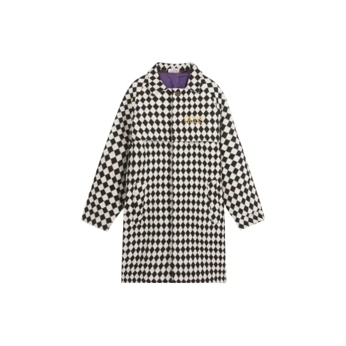 GCDS Coats Men Black/White Plaid